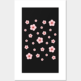 Cherry Blossom Pattern Posters and Art